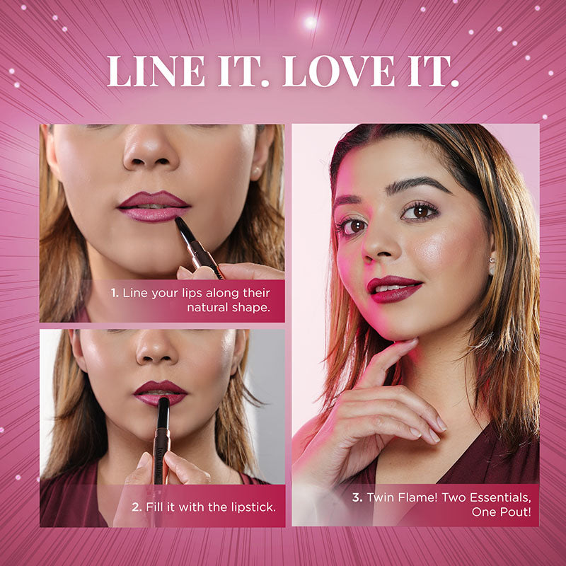 TWIN FLAME- LIPSTICK & LIP LINER DUO