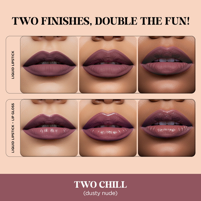 Two Good! 2 in 1 Liquid Lipstick & Lip Gloss Duo 1 L