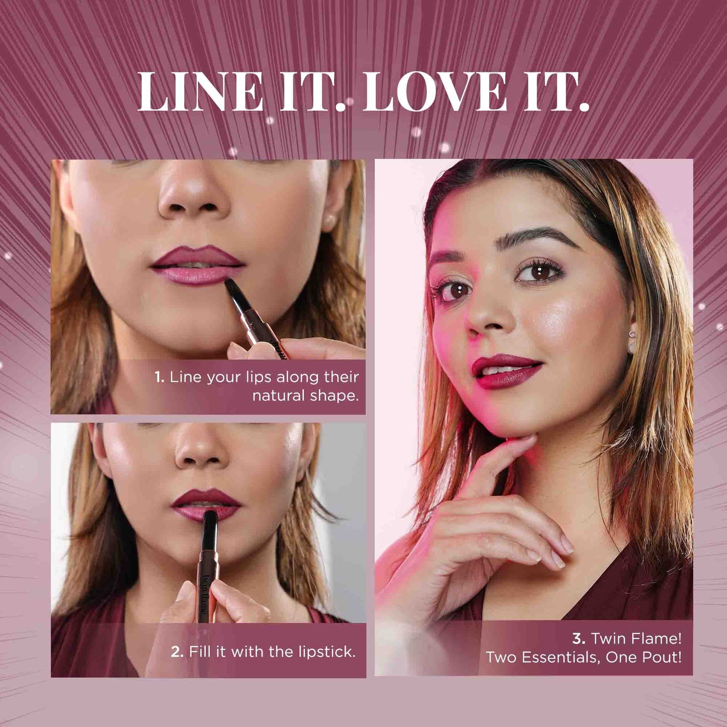 TWIN FLAME- LIPSTICK & LIP LINER DUO