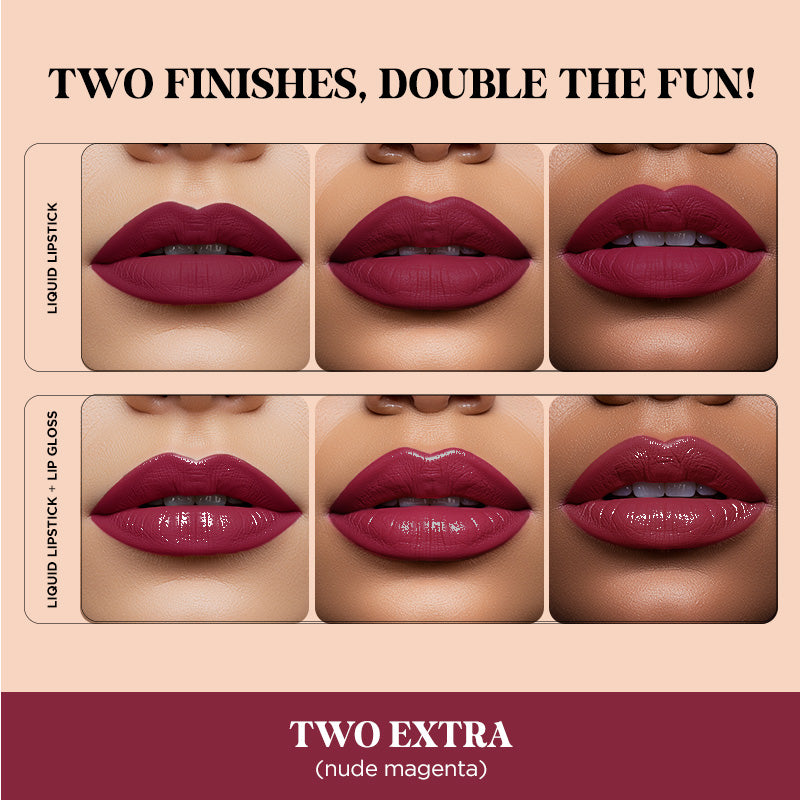 Two Good! 2 in 1 Liquid Lipstick & Lip Gloss Duo 1 L