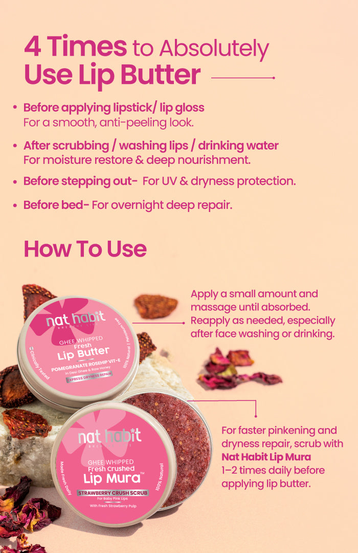 Pomegranate Rosehip Vit-E Lip Butter 8g × 1