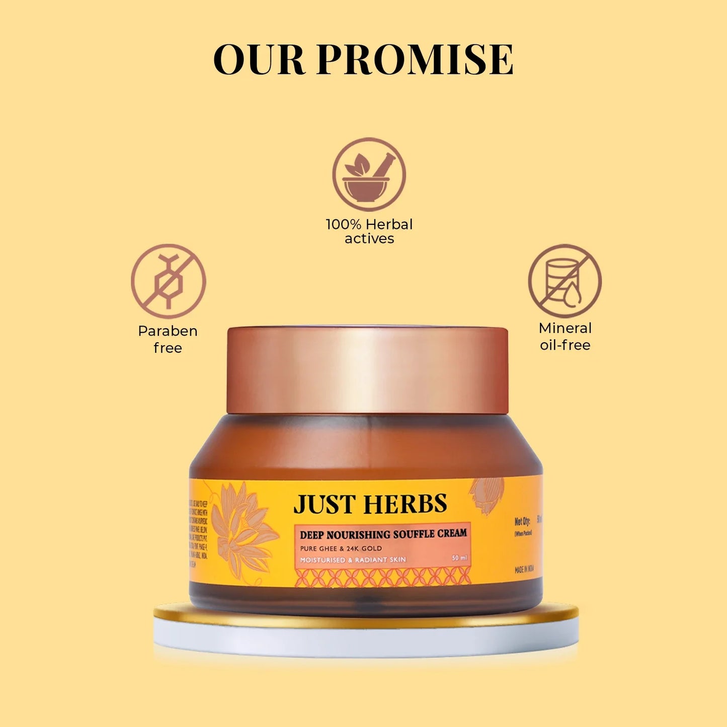 Pure Ghee & 24K Gold Deep Nourishing Souffle Cream 50ml