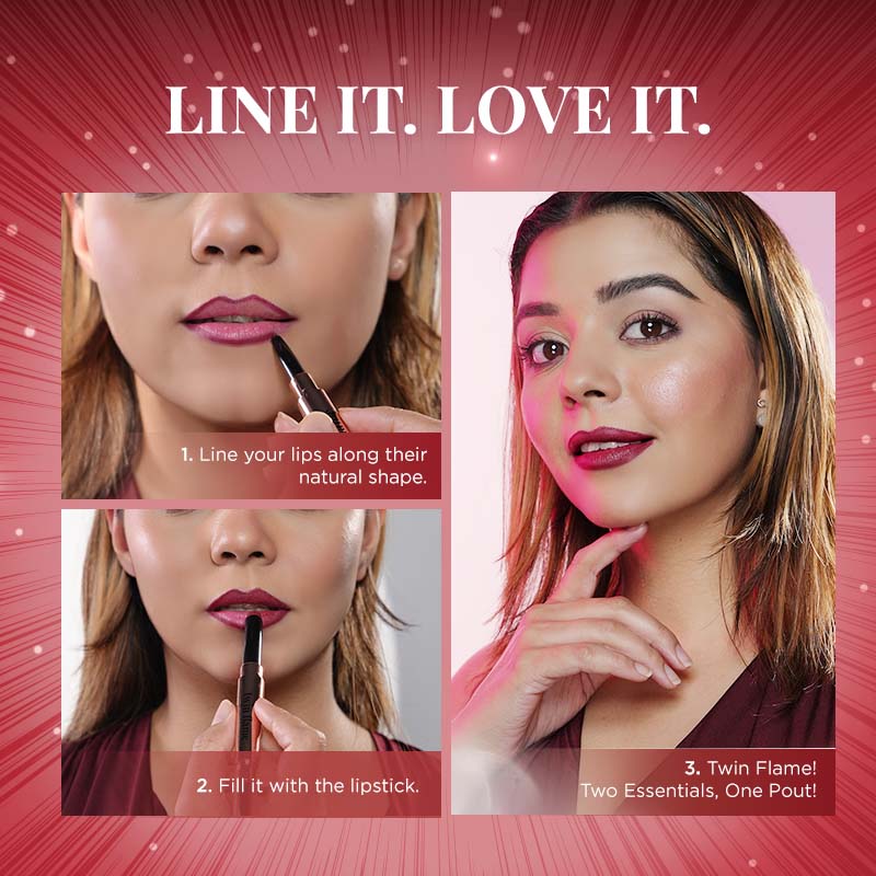 TWIN FLAME- LIPSTICK & LIP LINER DUO