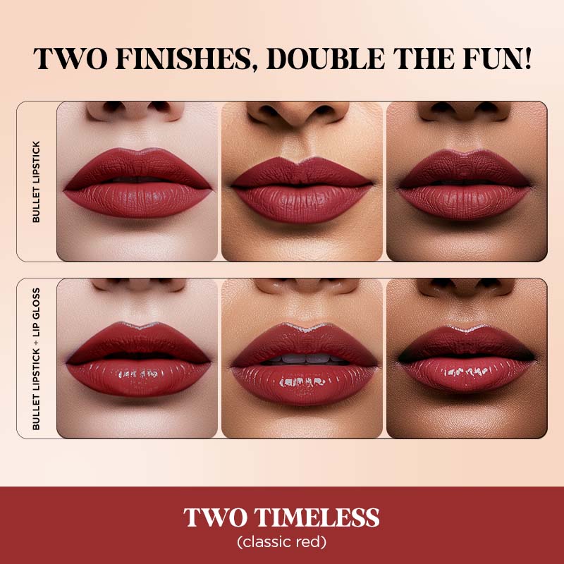 Two Good! 2 in 1 Bullet Lipstick & Lip Gloss Duo
