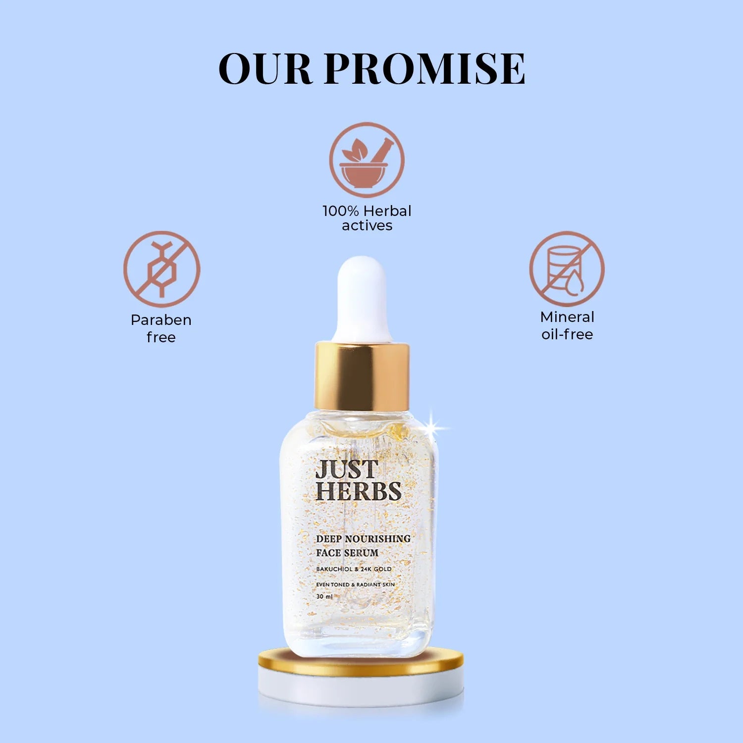 24K Gold & Bakuchiol Deep Nourishing Face Serum 30ml