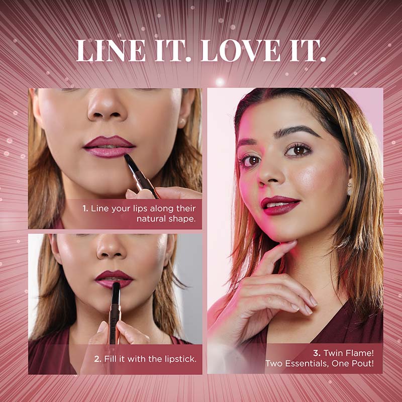 TWIN FLAME- LIPSTICK & LIP LINER DUO