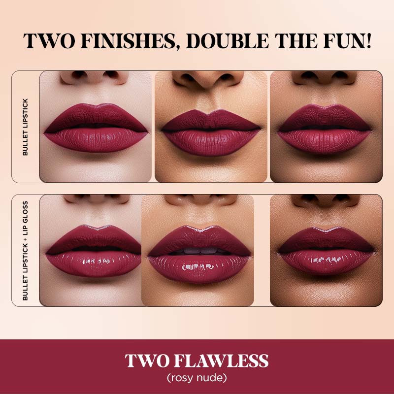Two Good! 2 in 1 Bullet Lipstick & Lip Gloss Duo