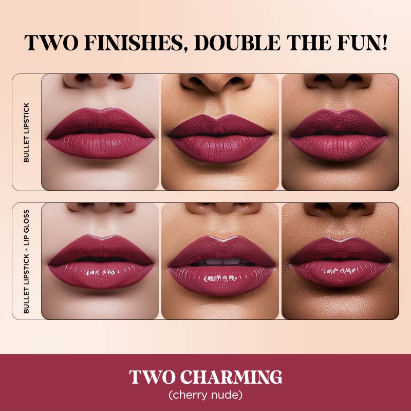 Two Good! 2 in 1 Bullet Lipstick & Lip Gloss Duo