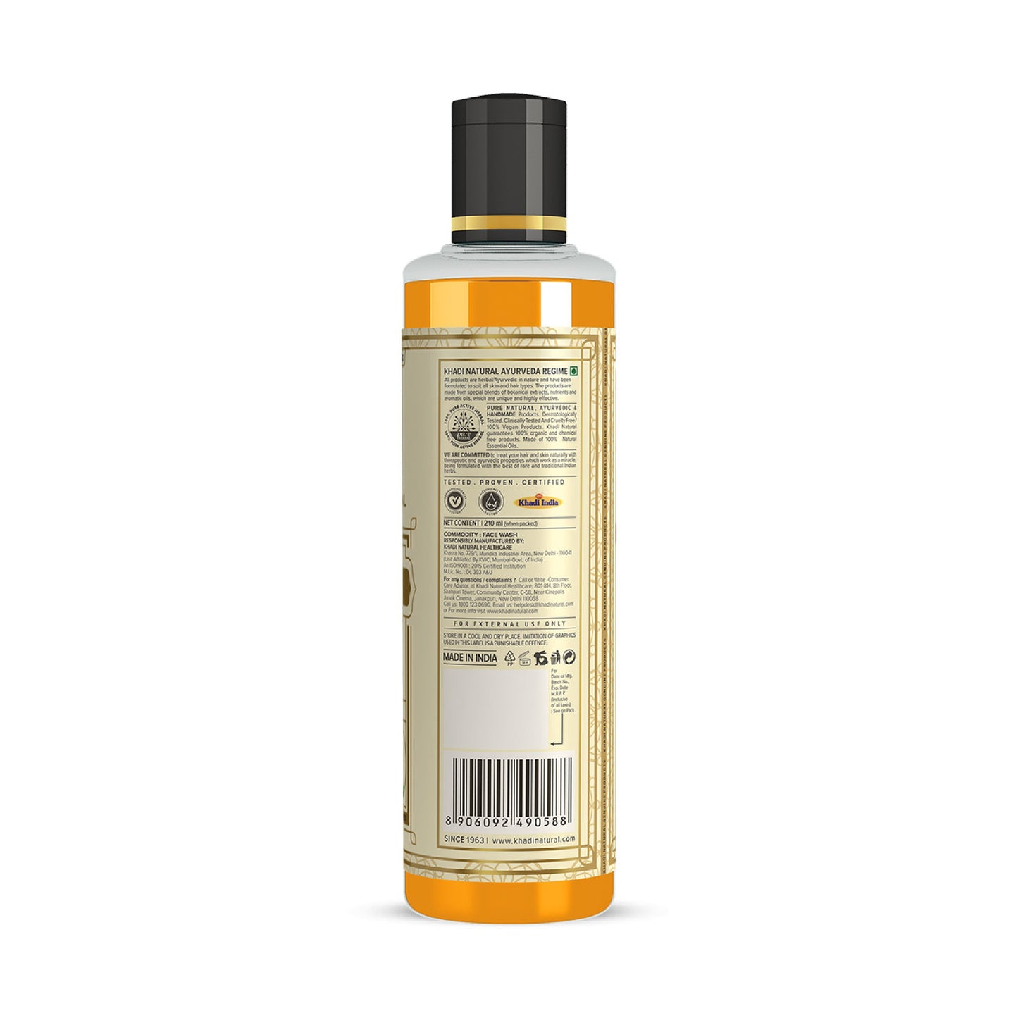 Herbal Orange & Lemongrass Face Wash SLS & Paraben Free 210ml