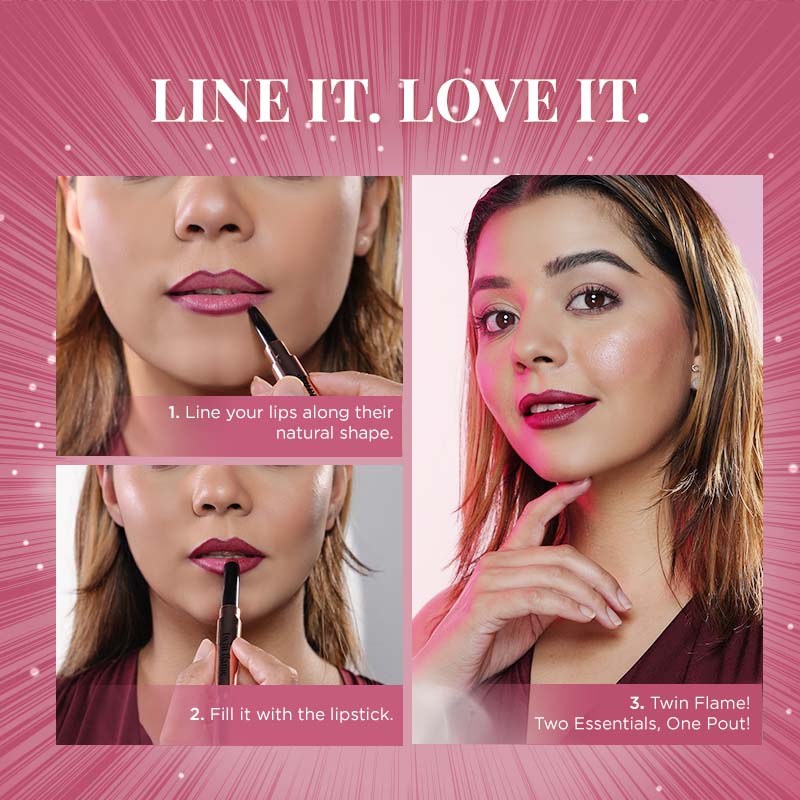 TWIN FLAME- LIPSTICK & LIP LINER DUO