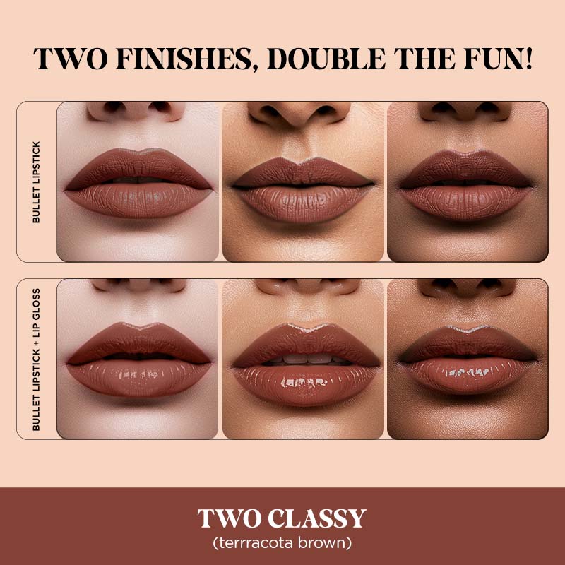 Two Good! 2 in 1 Bullet Lipstick & Lip Gloss Duo