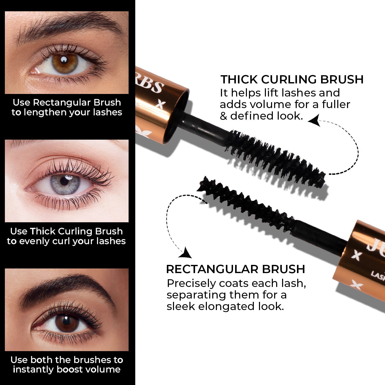 2-in-1 Serum-infused Lash Enhancing Mascara with Castor Oil and Coconut Oil 8g