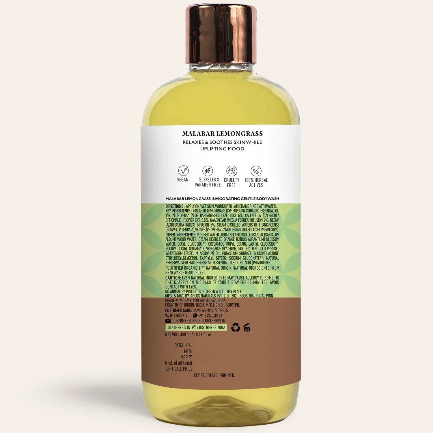 Malabar Lemongrass Body Wash 300ml