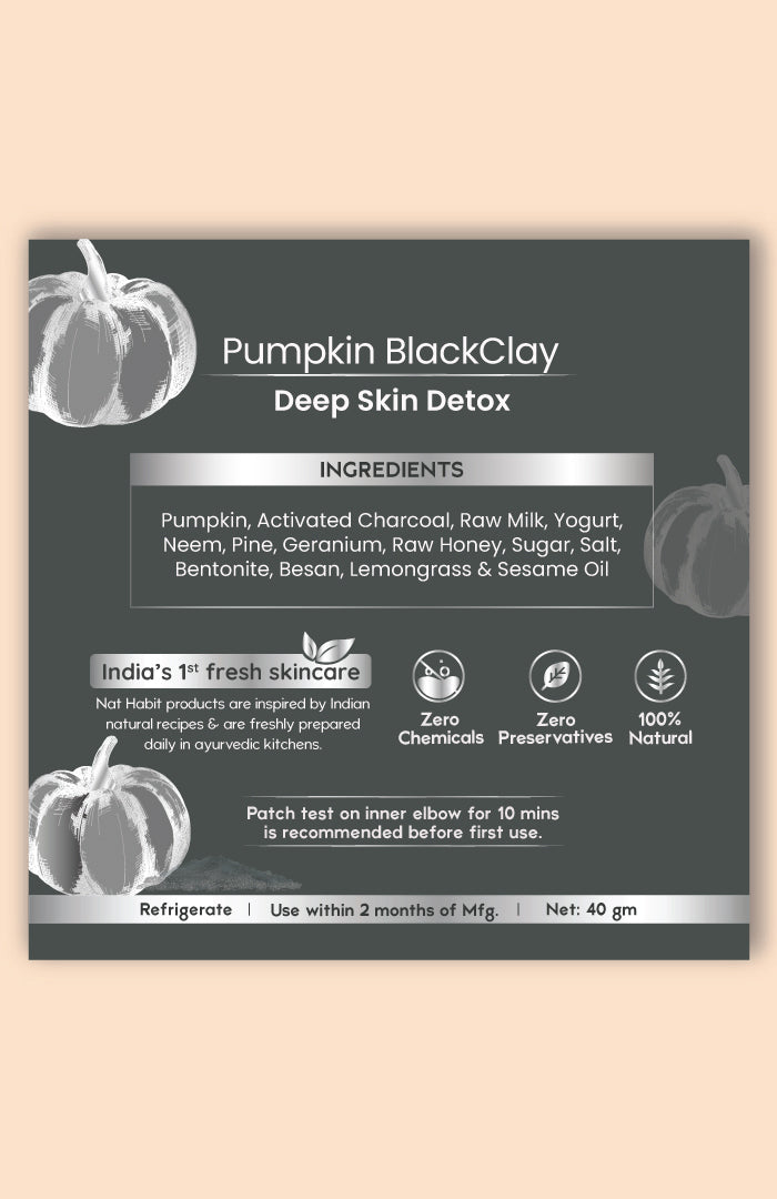 Fresh Pumpkin BlackClay Lepa Face Pack 40g × 2