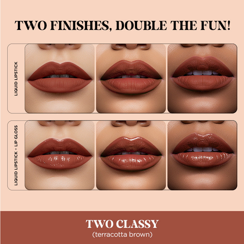 Two Good! 2 in 1 Liquid Lipstick & Lip Gloss Duo 1 L