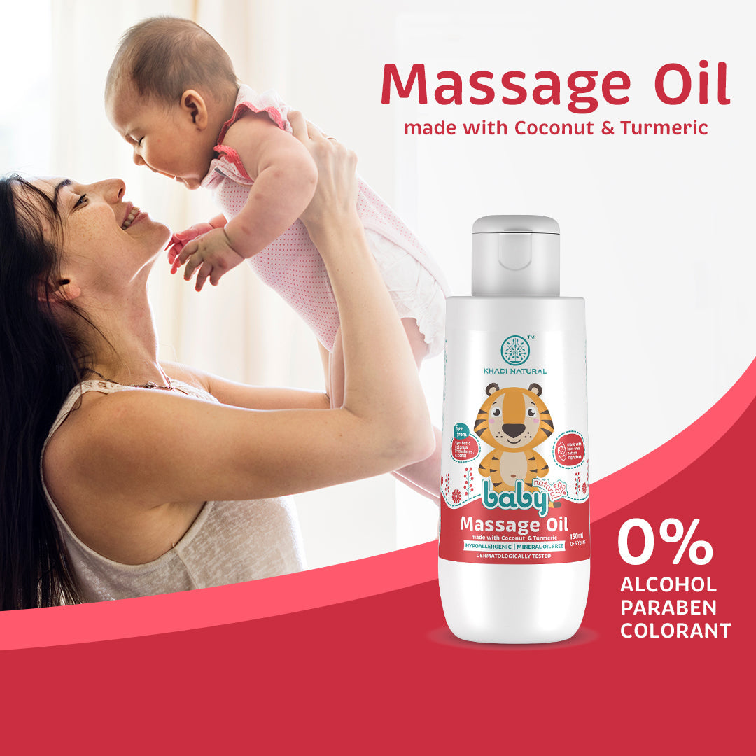 Baby Massage Oil with Coconut and Turmeric for Nourishing Skin 150ml