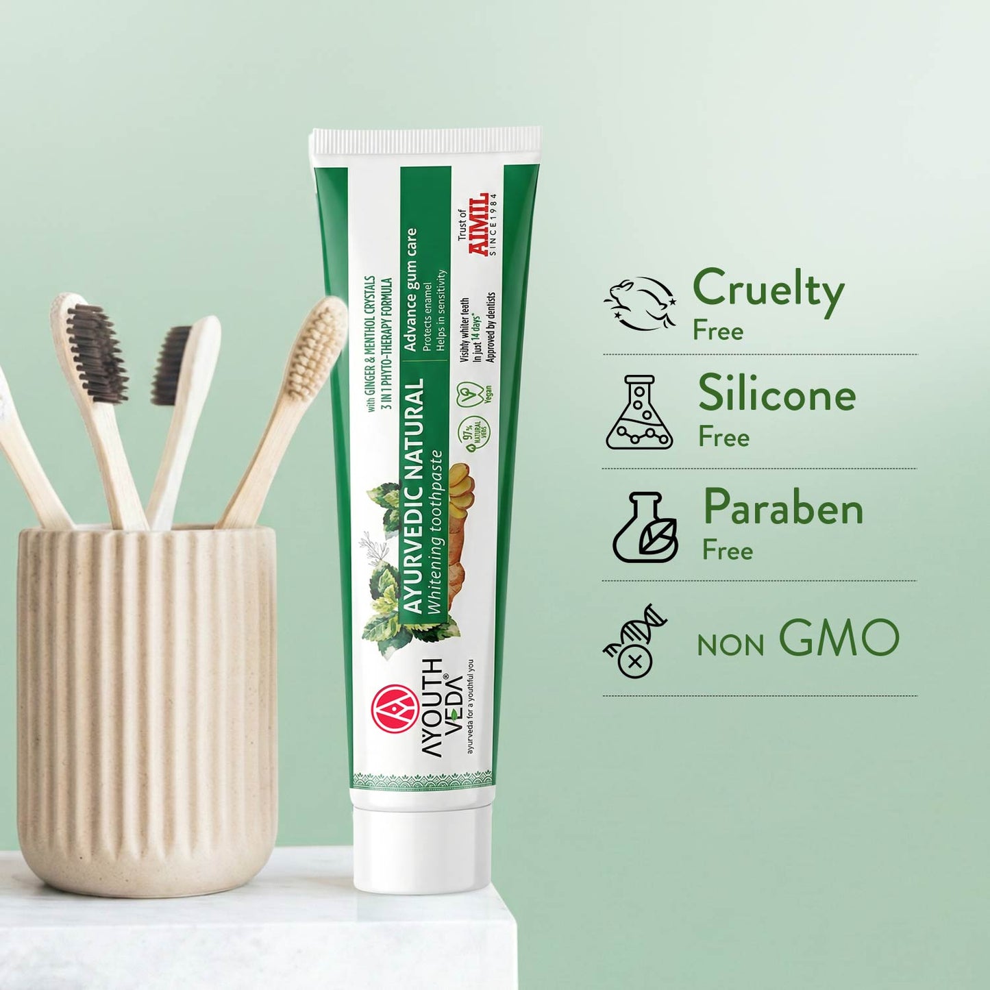 Natural Whitening Toothpaste Net qty.- 100 g each Set of 2 100g