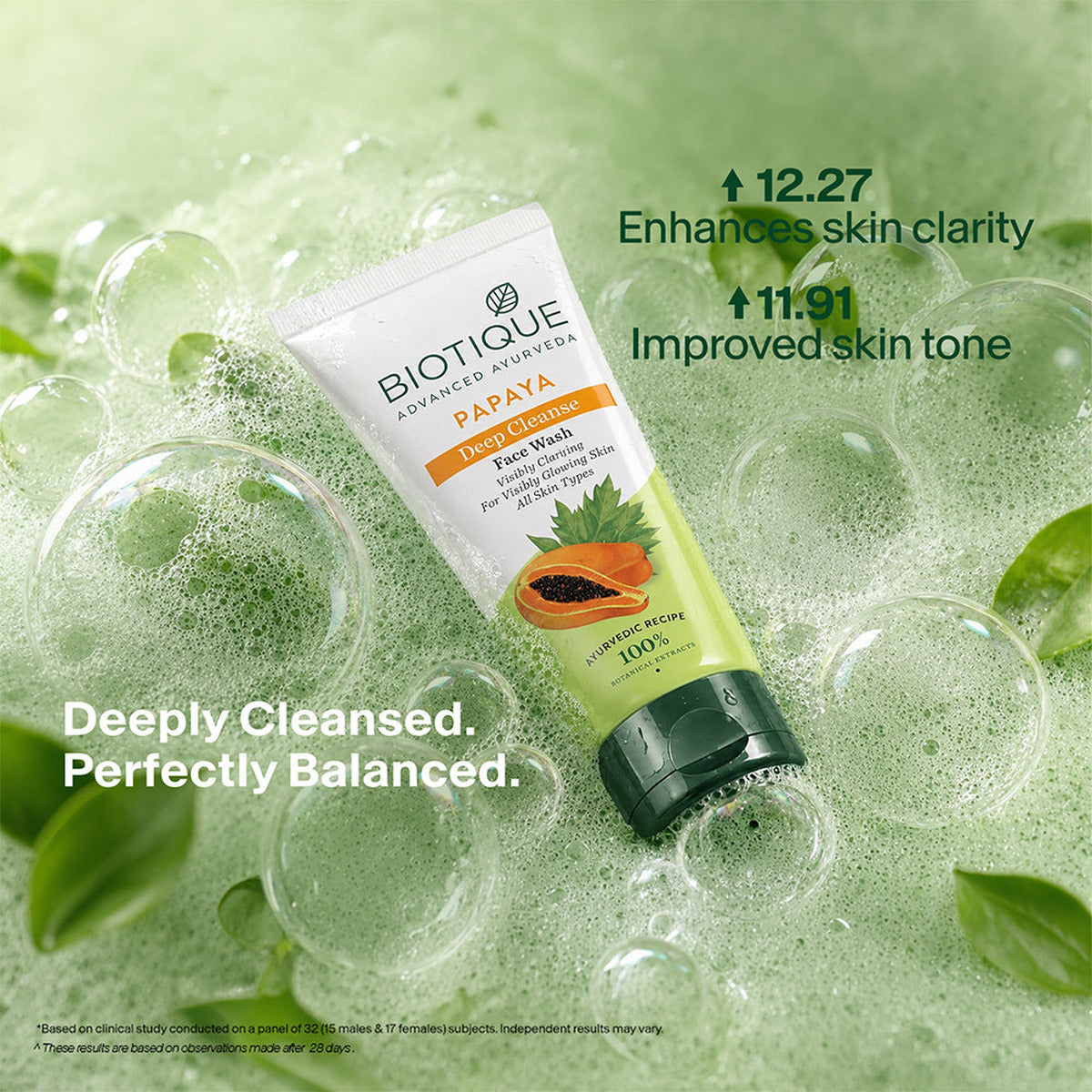 【Biotique】 Papaya Deep Cleanse Face Wash｜パパイヤ ディープクレンズ 洗顔料｜150ml×2本セット