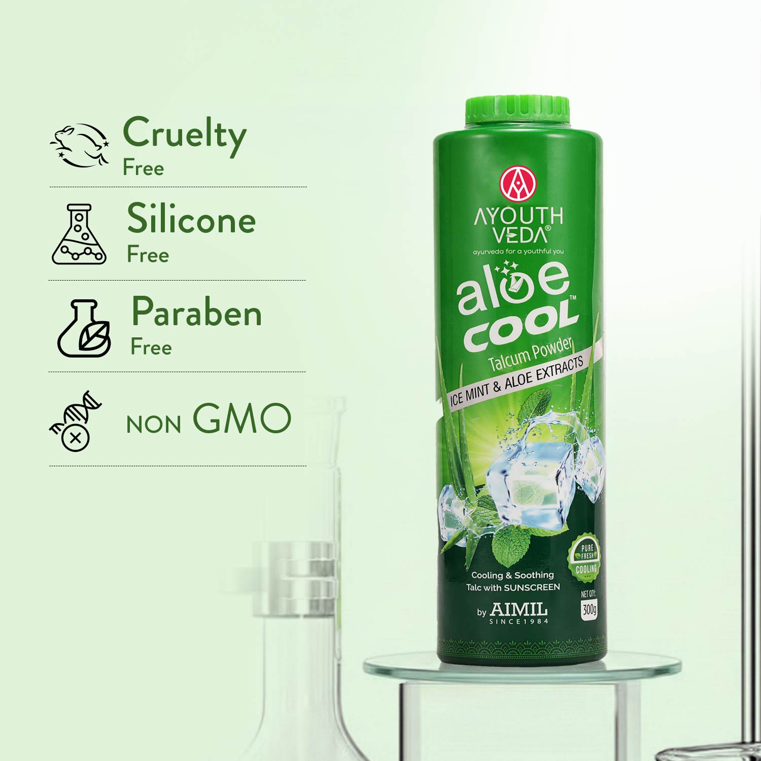 Aloe Cool Talcum Powder with Mint and Aloe Extracts 300g 300g
