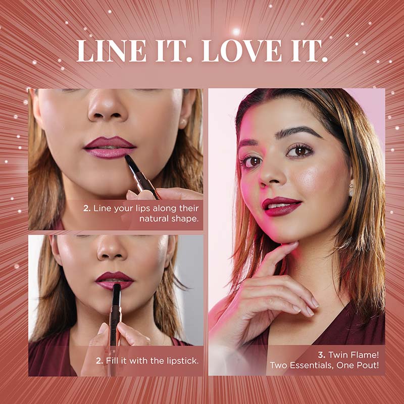 TWIN FLAME- LIPSTICK & LIP LINER DUO