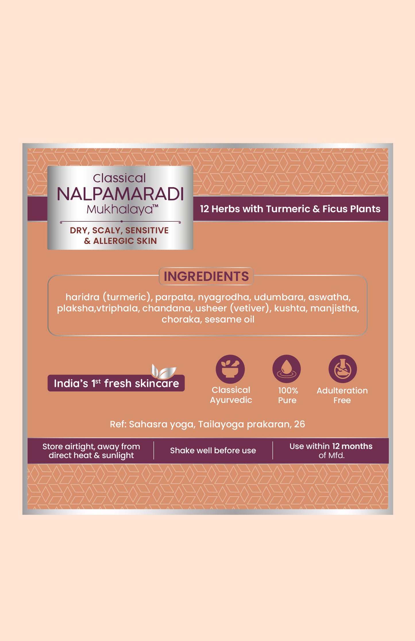 Classical Nalpamaradi Mukhalaya Face Oil 30ml
