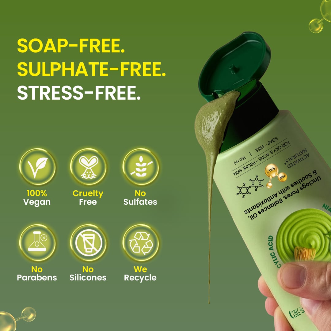 Japanese Matcha Mud Face Wash Purifies and Balances Oily Skin 150ml