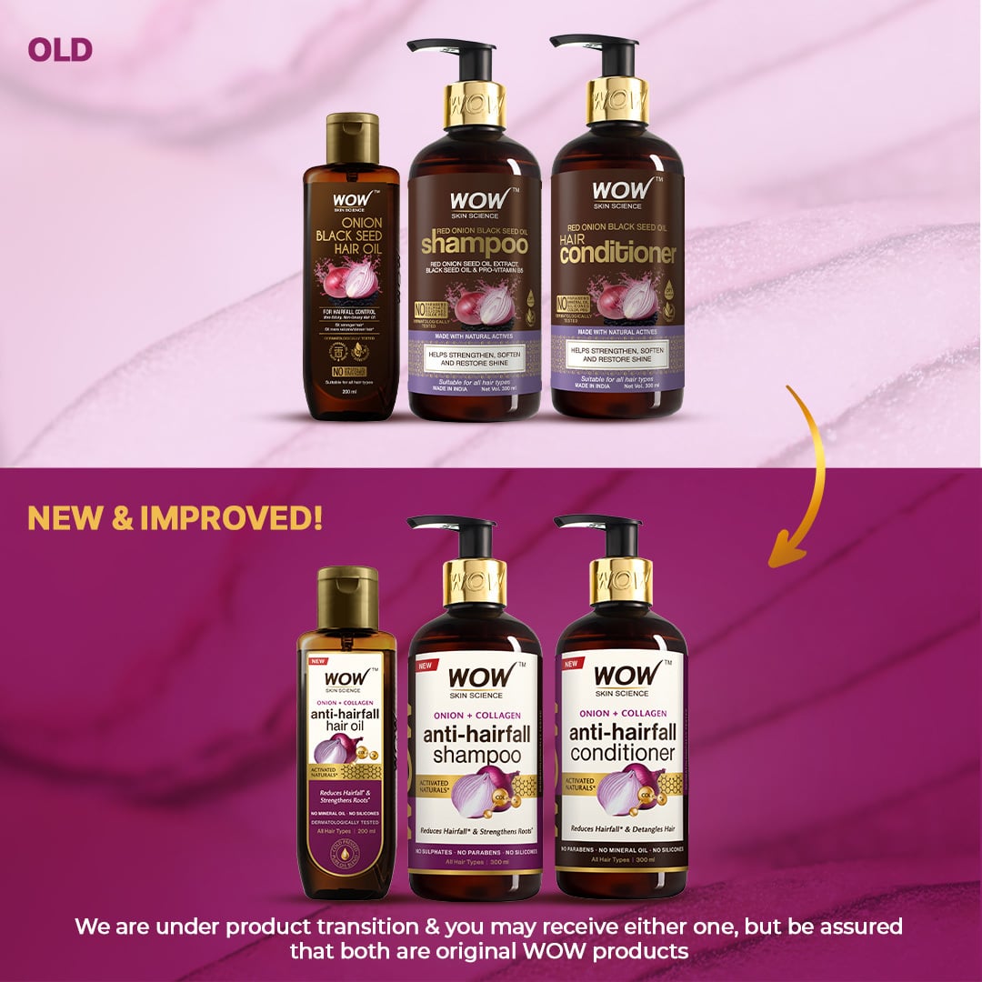 Onion & Collagen Hairfall Kit Supports Stronger Roots 800ml