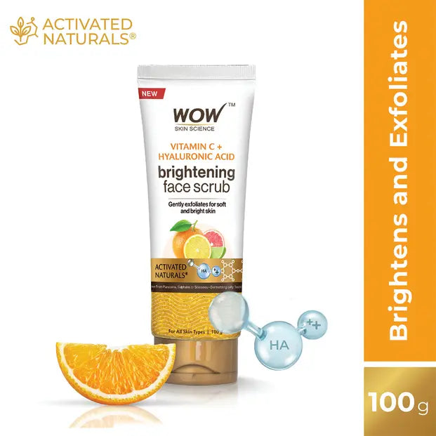 Vitamin C + Hyaluronic Acid Exfoliating Face Scrub Brightening & 150ml