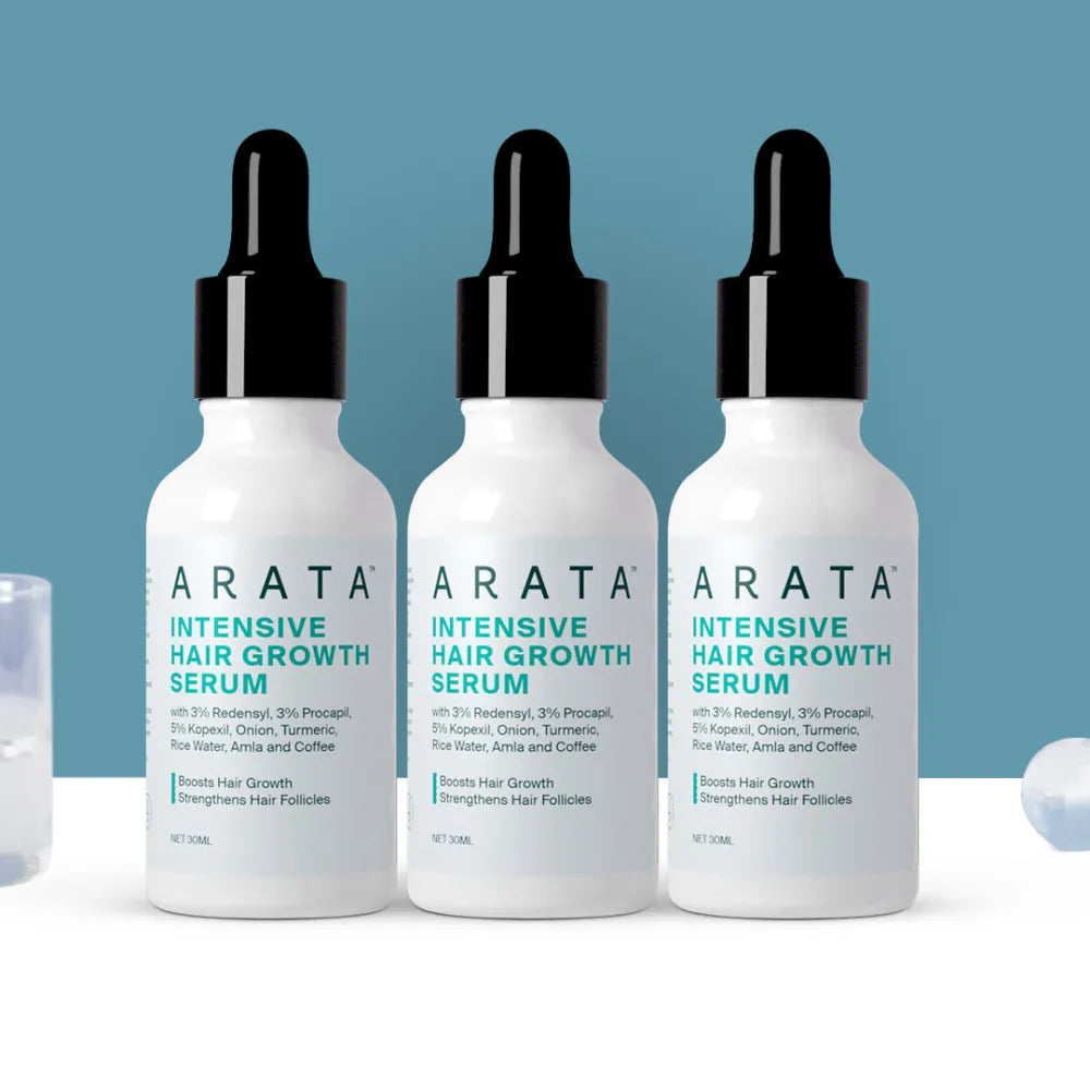 【Arata】 90-Day Value Pack for Fuller, Denser, Thicker Hair Regrowth｜90日バリューパック インテンシブ ヘアグロースセラム（3本セット）｜90g