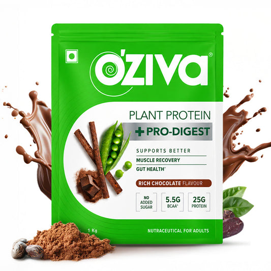 【OZiva】 Bioactive Plant Protein for Faster Absorption & Better Digestion｜バイオアクティブ プラントプロテイン 高速吸収＆消化サポート｜Rich Chocolate / Result Pack