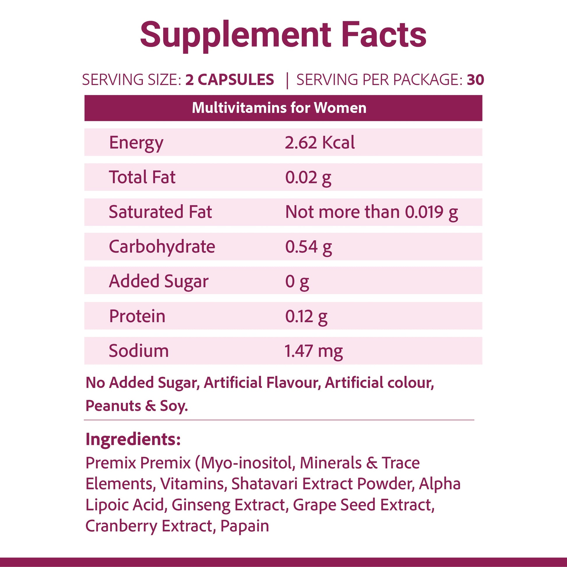 SupaSupp She's Active - Multivitamin For Women | Daily Nourishment For Women On The Go | Health Supplement | 60 Veg Cap, 500 mg 500mg