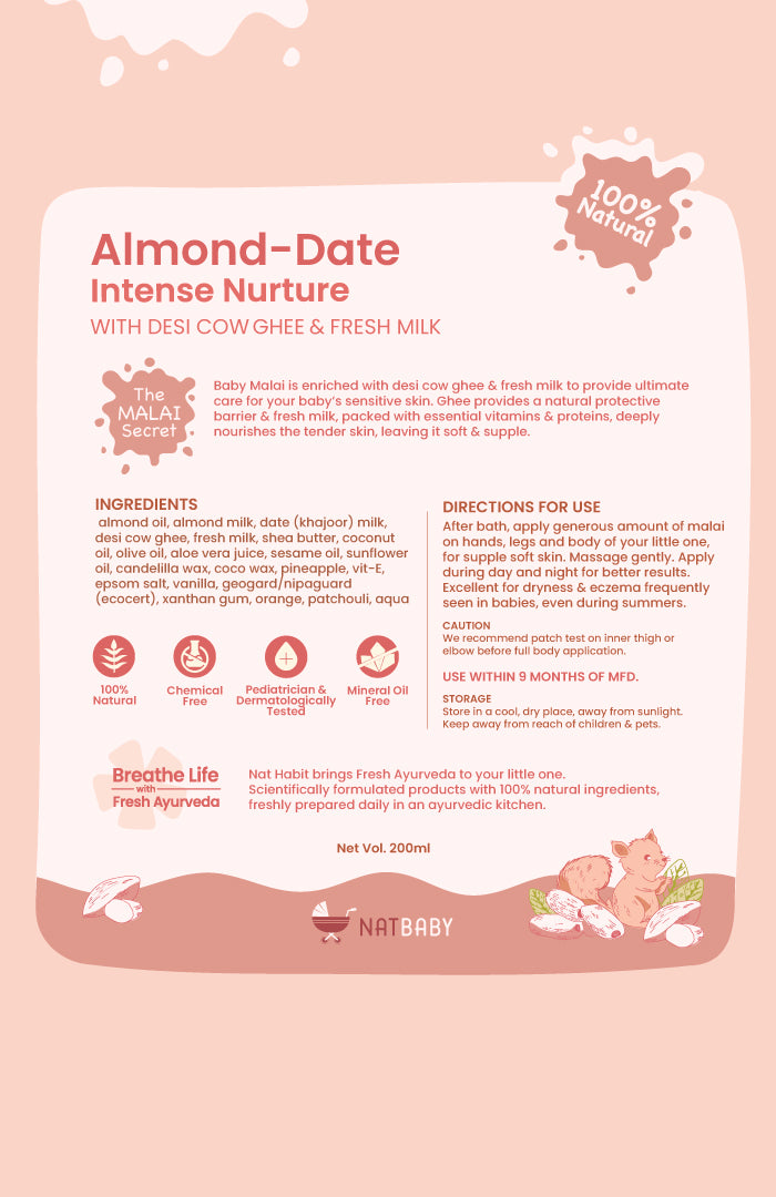 Almond & Date Fresh Baby Malai Lotion 200ml
