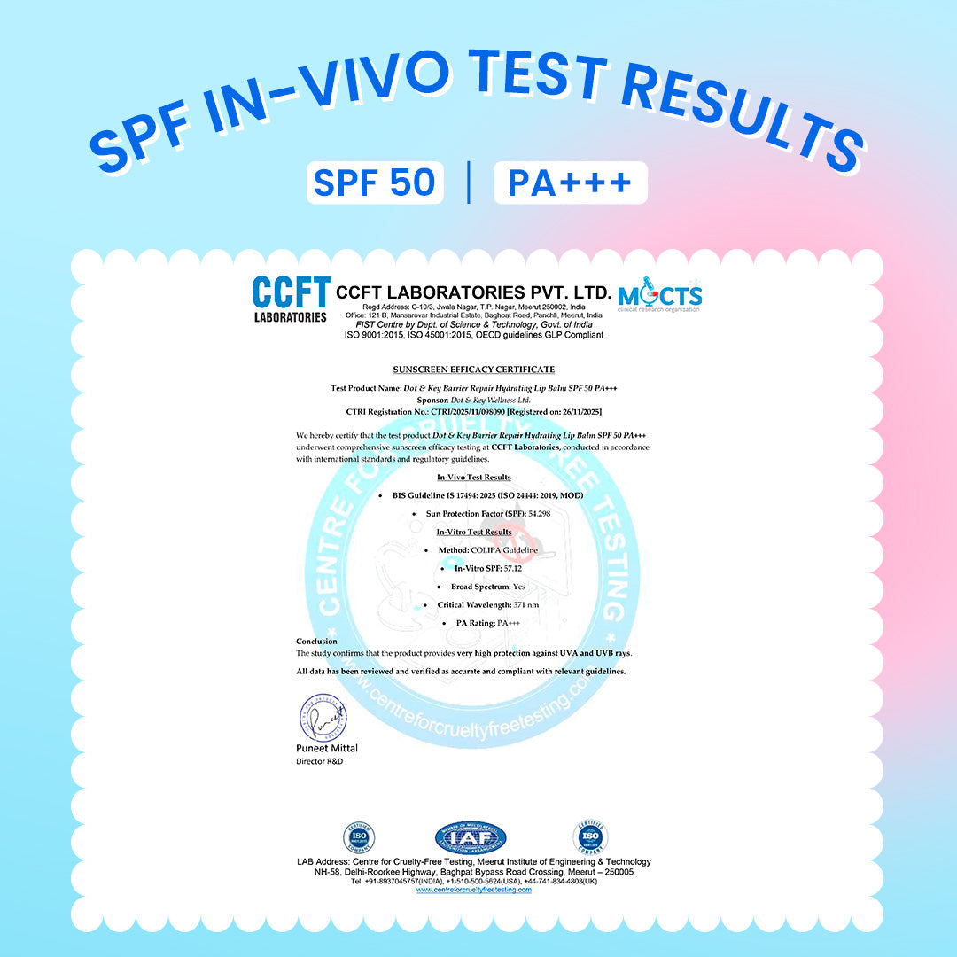 Barrier Repair Hydrating Lip Balm In-Vivo Tested SPF 50+ PA+++ 
