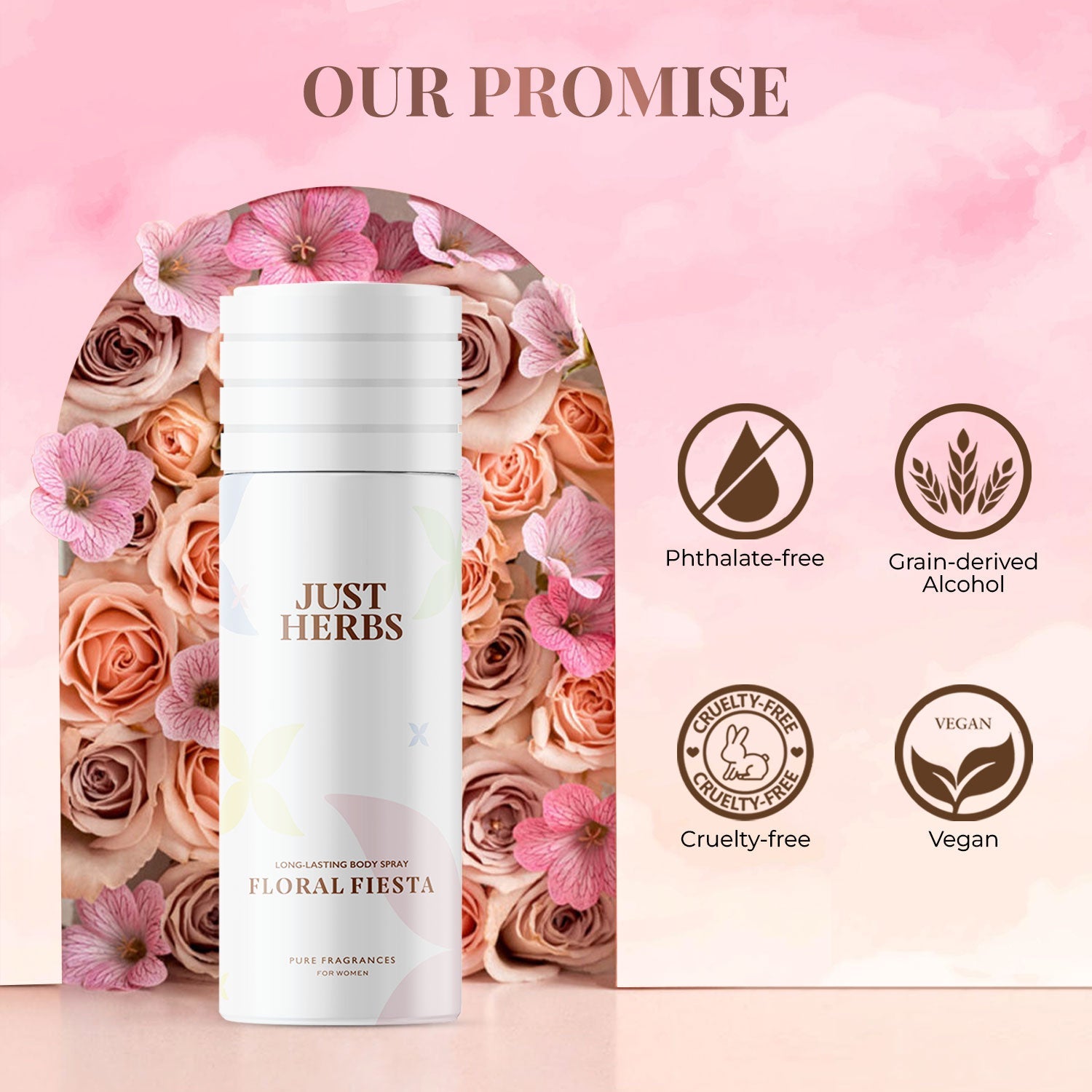 Long Lasting Floral Fiesta Deodorant Body Spray For Women 150ml