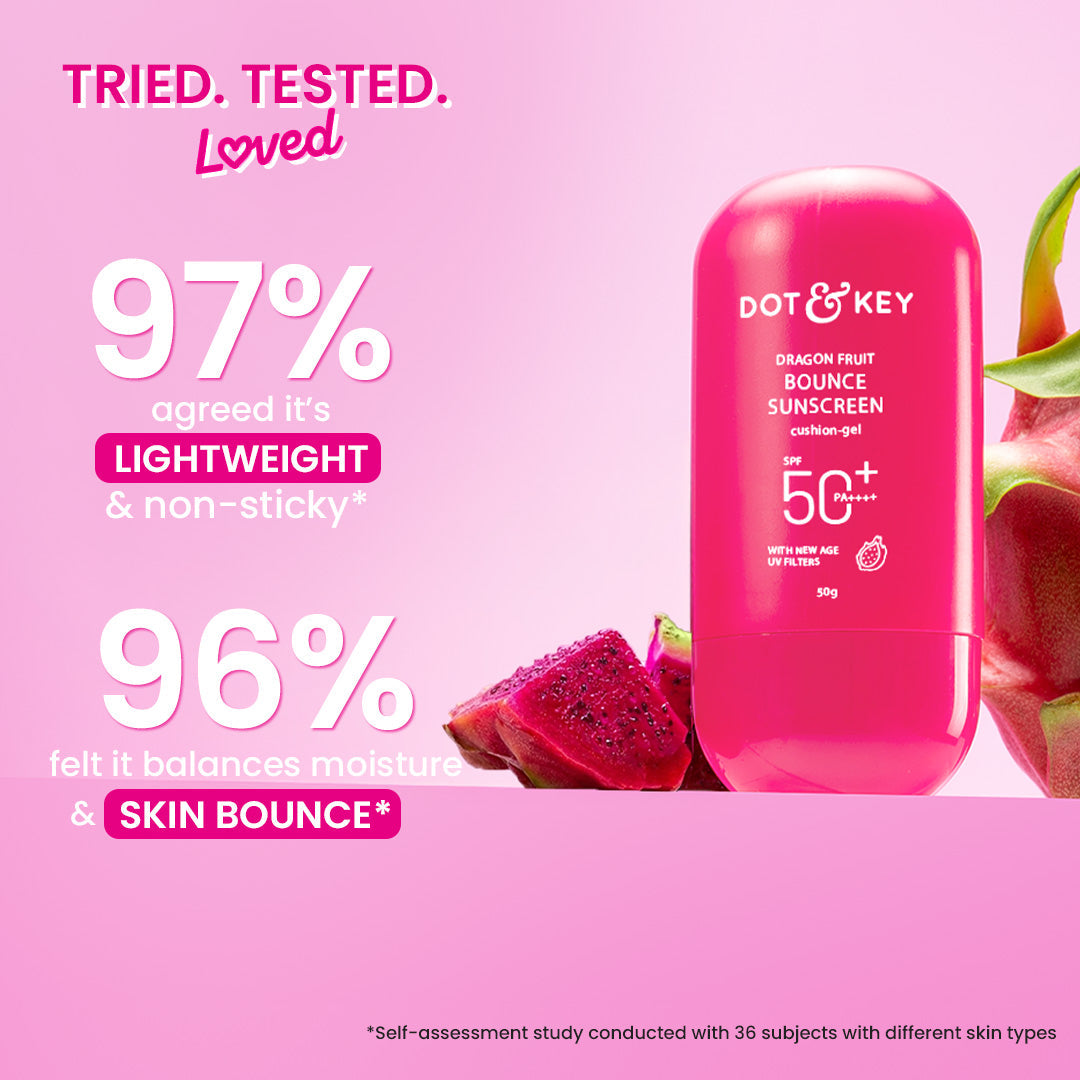 Dot & Key Dragon Fruit Bounce Sunscreen In-Vivo Tested SPF 50+ PA++++ 50g