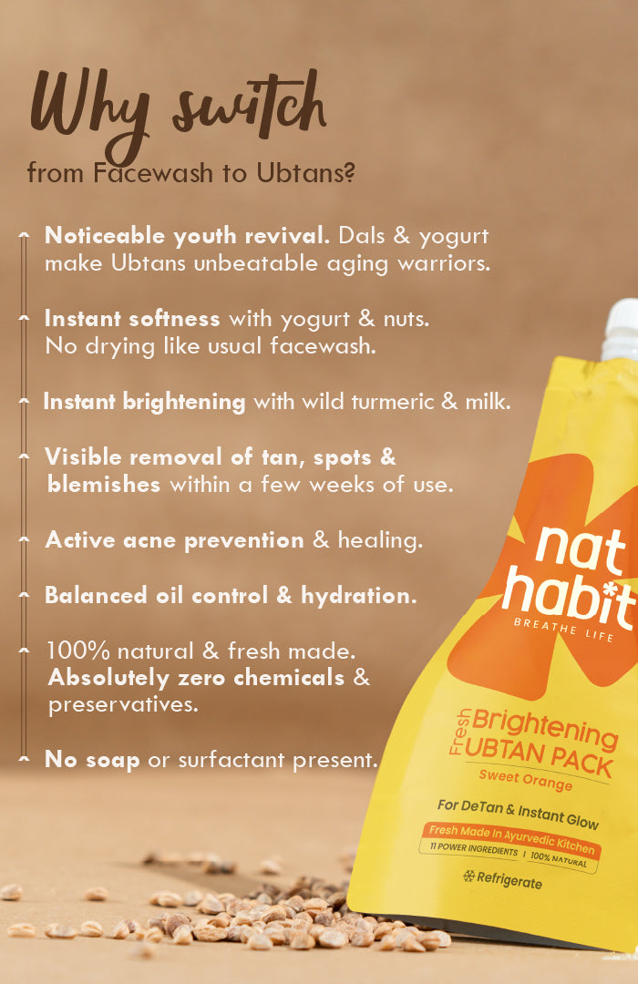Sweet Orange Brightening Ubtan Face Pack 40g