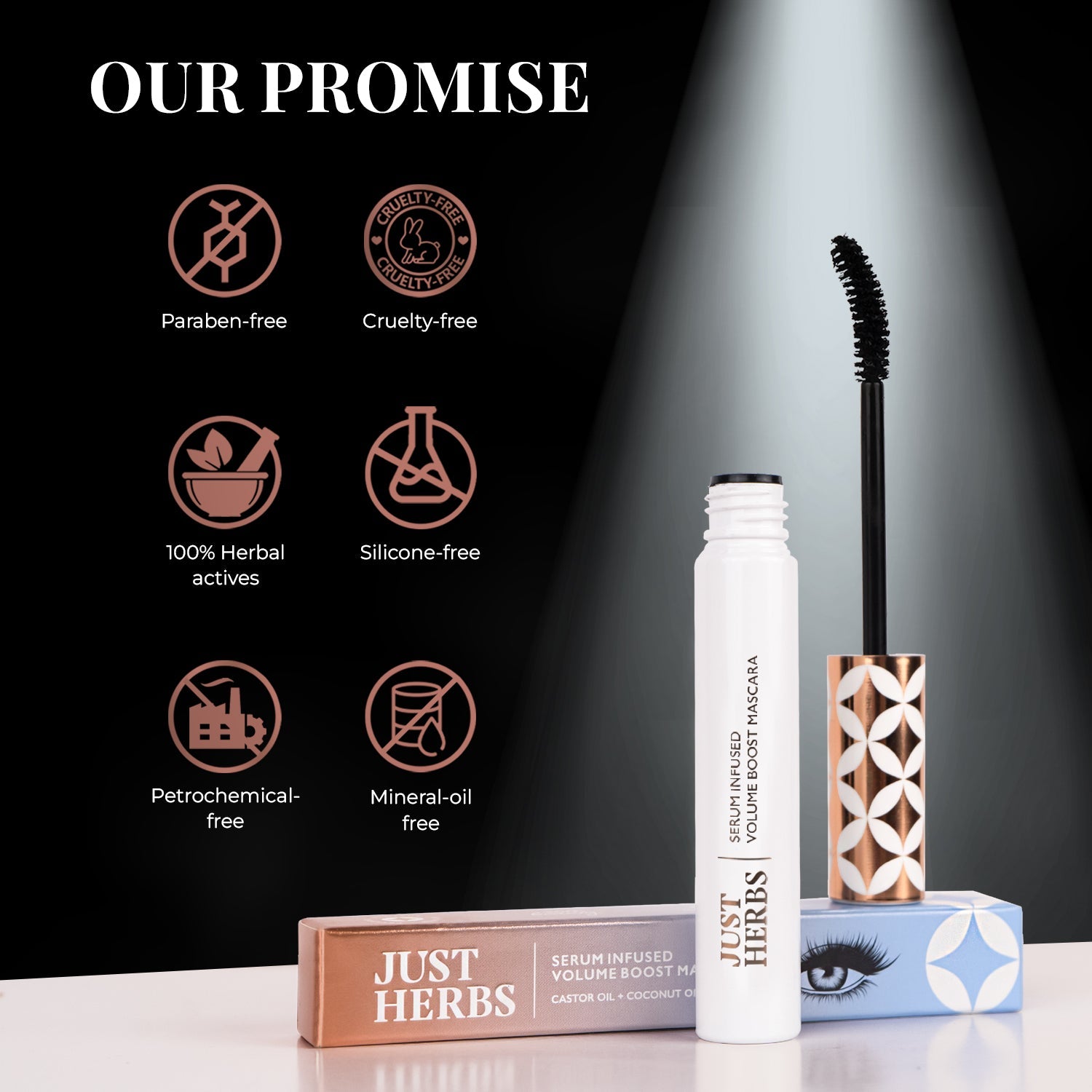 Serum-infused Volume Boost Mascara with Castor Oil and Coconut Oil 8ml