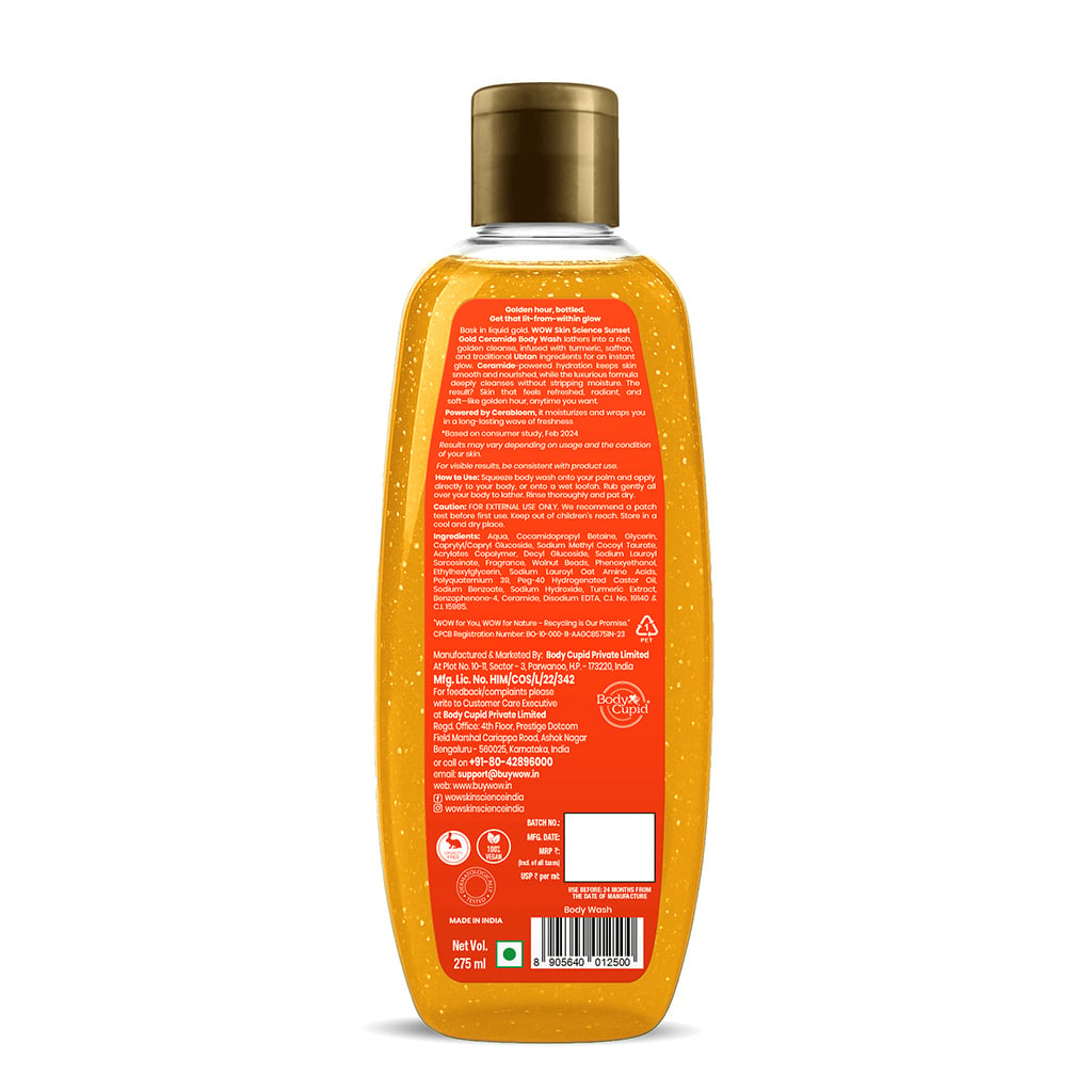 Sunset Gold Ceramide Body Wash Brightening Radiance