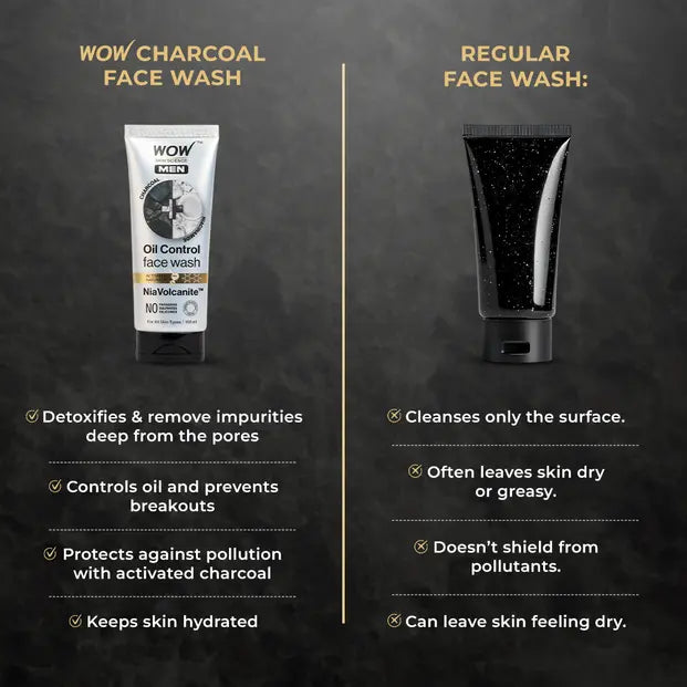 Men Charcoal Niacinamide Face Wash 150 ML