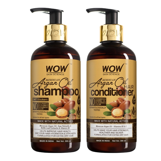 【WOW Skin Science】 Moroccan Argan Oil Shampoo & Conditioner Duo Deep Nourishment & Shine｜モロッカン アルガンオイル シャンプー＆コンディショナー デュオ｜600ml