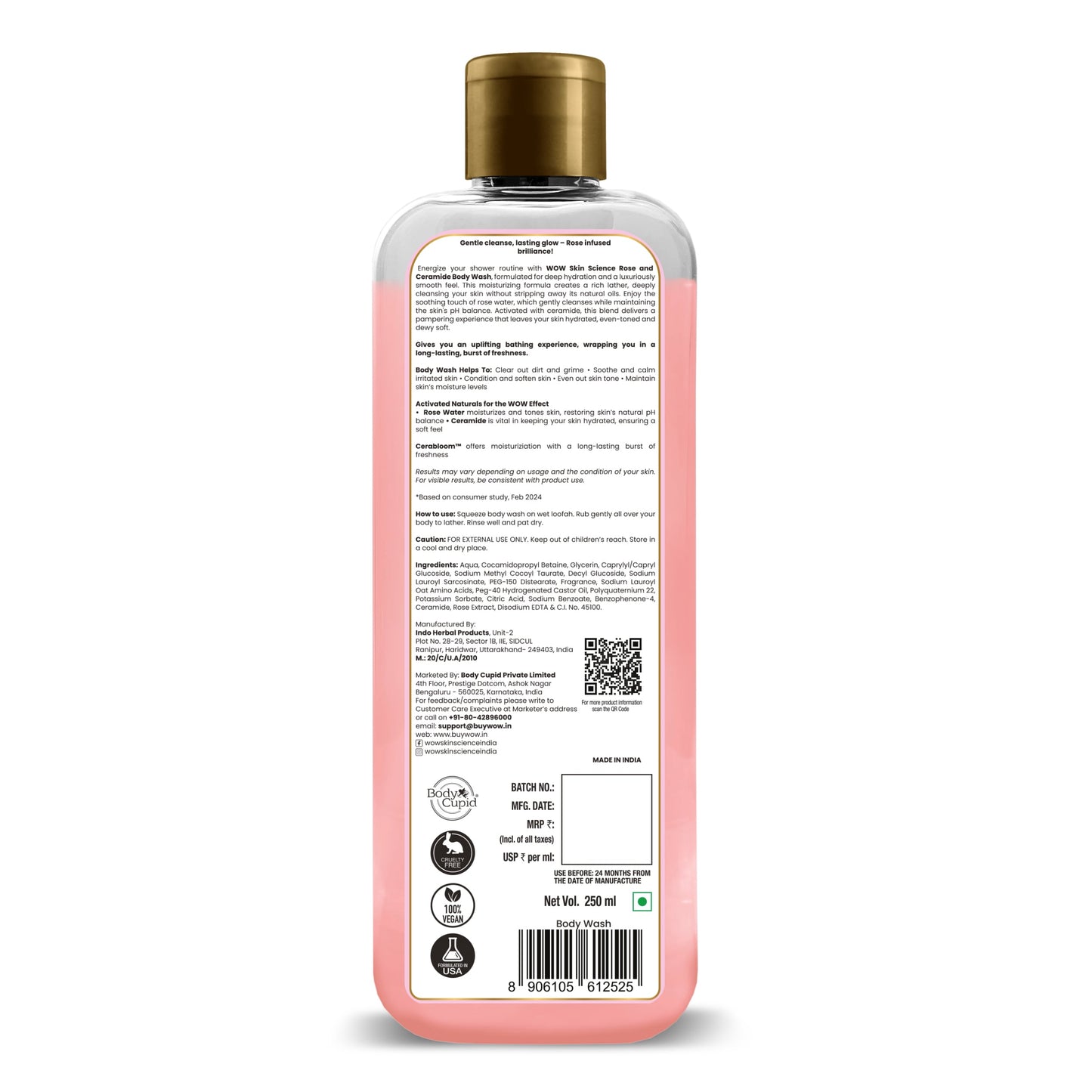 Rose Body Wash 250ml
