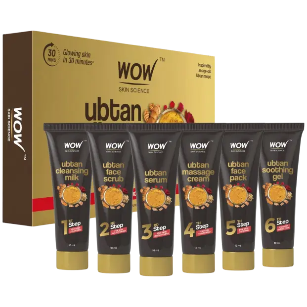 Ubtan Radiance 6-Step Facial Kit Achieve Glowing, Smooth Skin 60ml