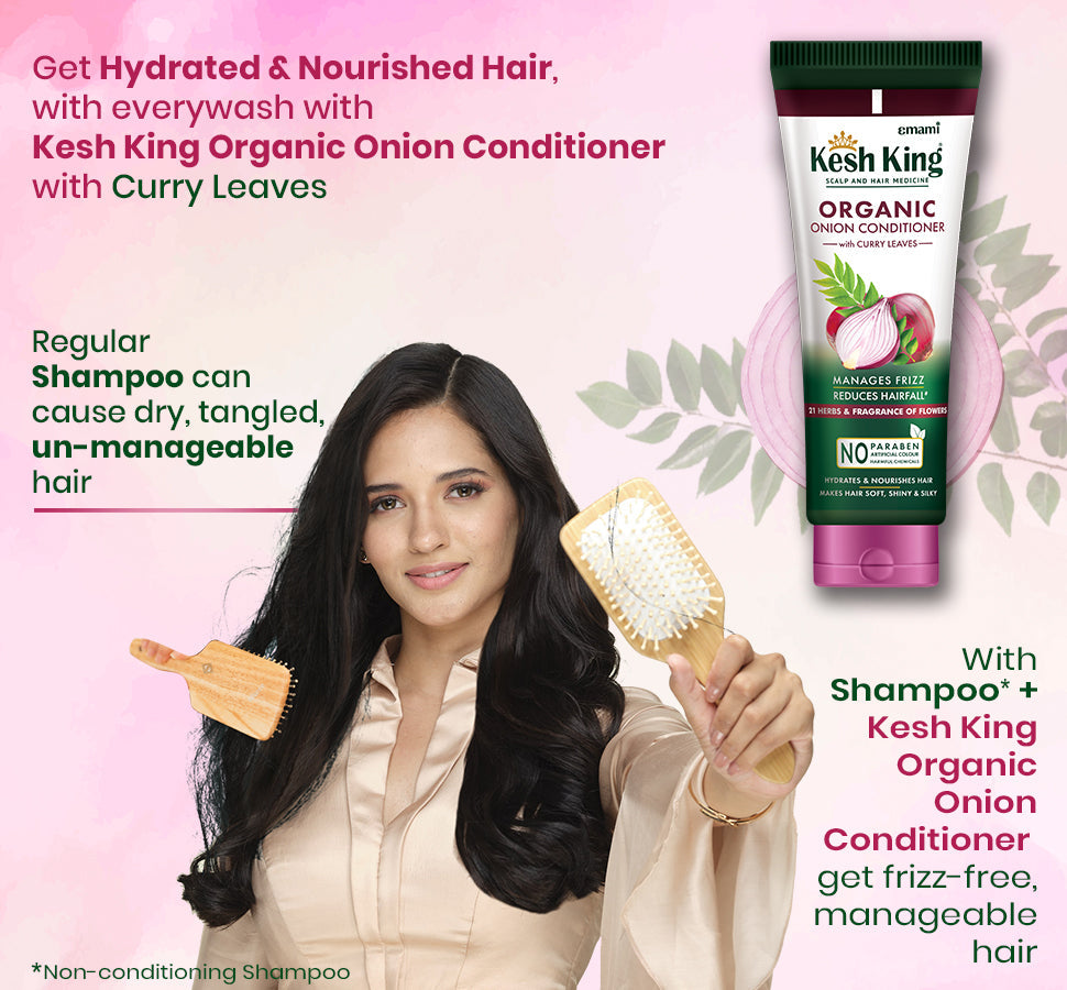 Kesh King Organic Onion Conditioner with Curry Leaves for hydrated and nourished hair 200 ml