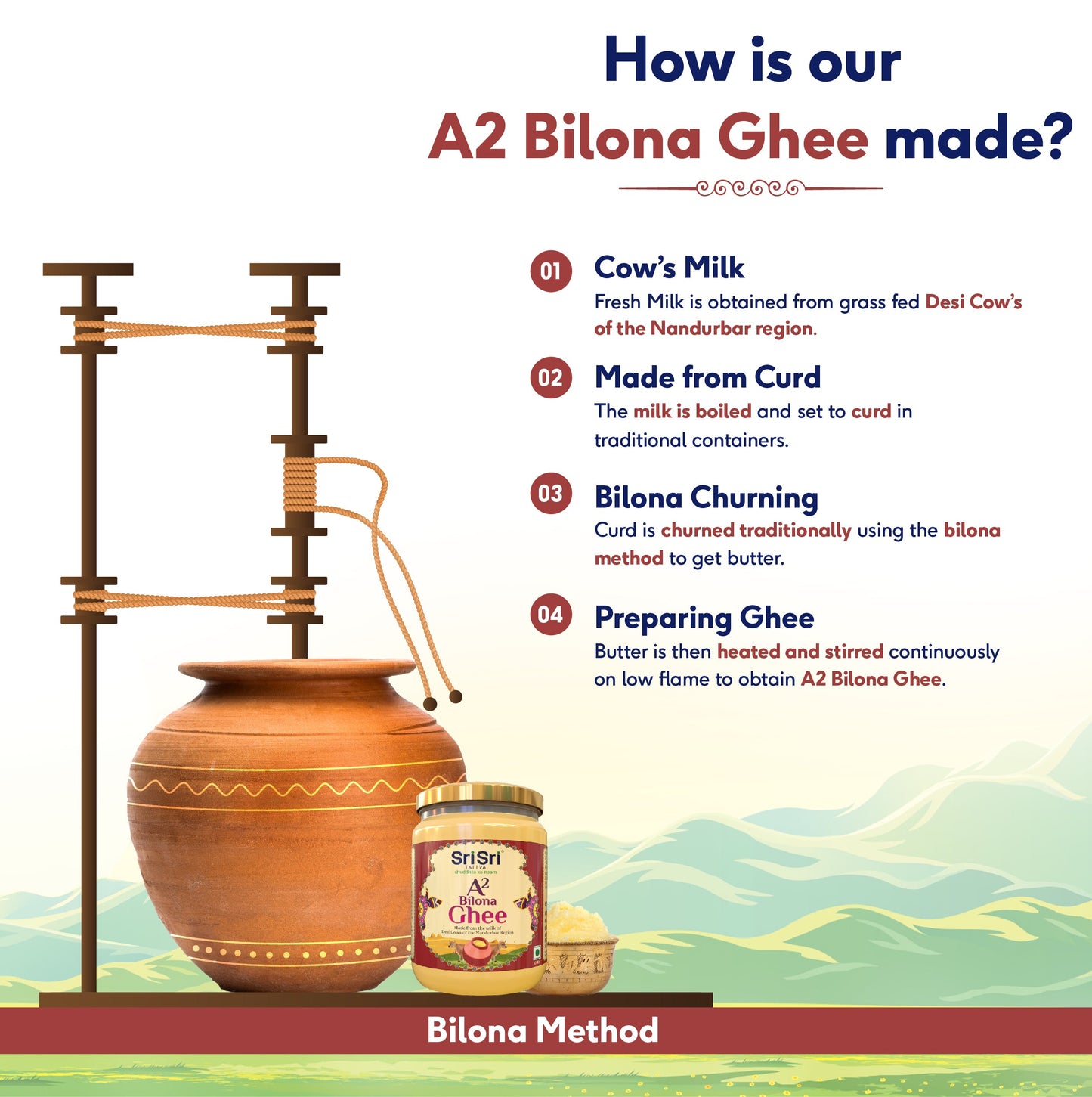 A2 Bilona Ghee, 500 ml 500ml