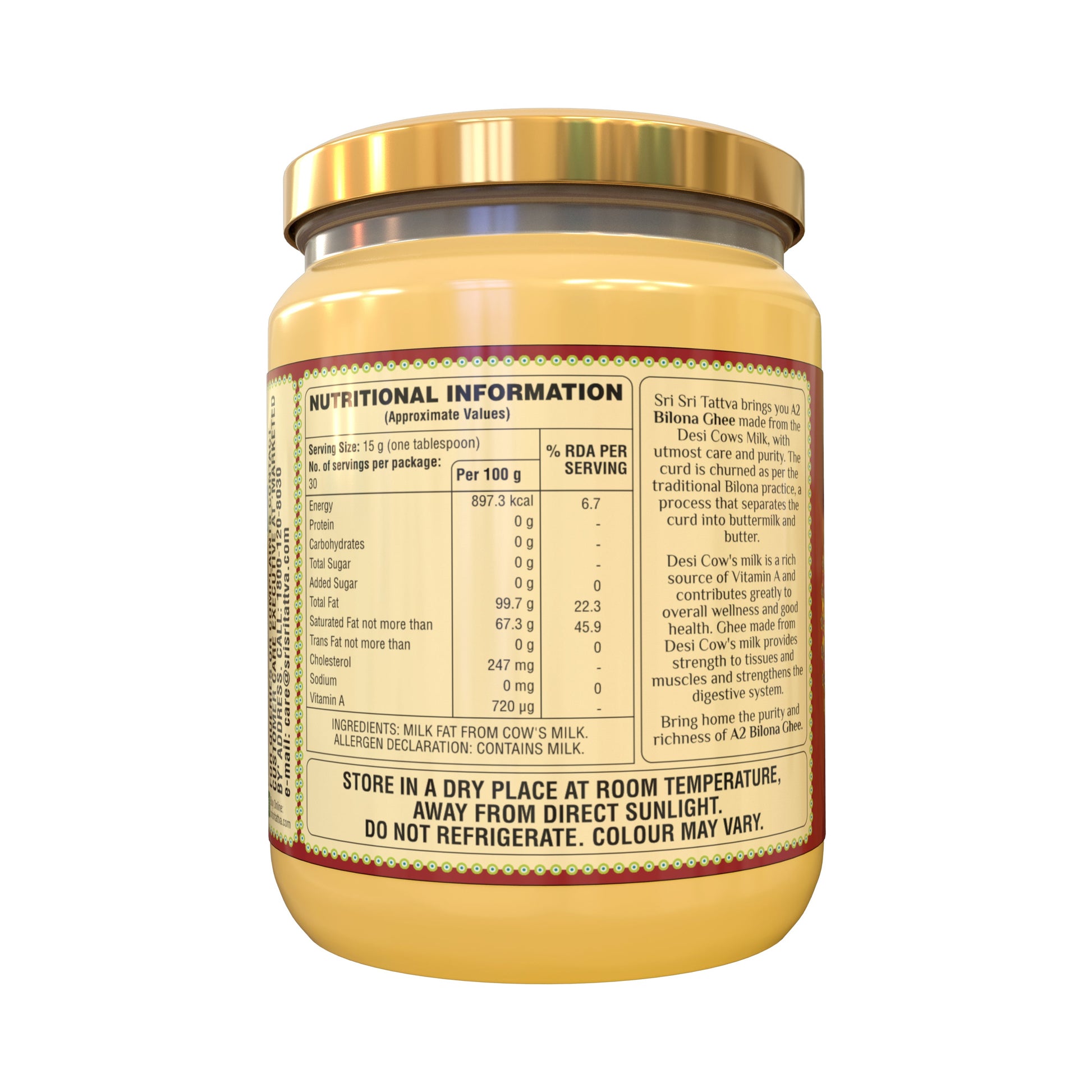 A2 Bilona Ghee, 500 ml 500ml