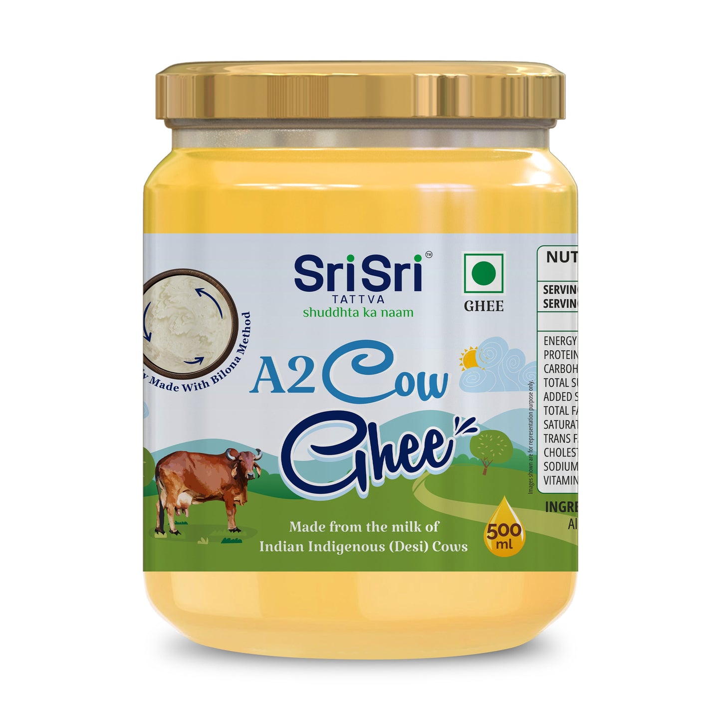 【Sri Sri Tattva】 A2 Cow Ghee｜ A2 カウギー｜ 500ml