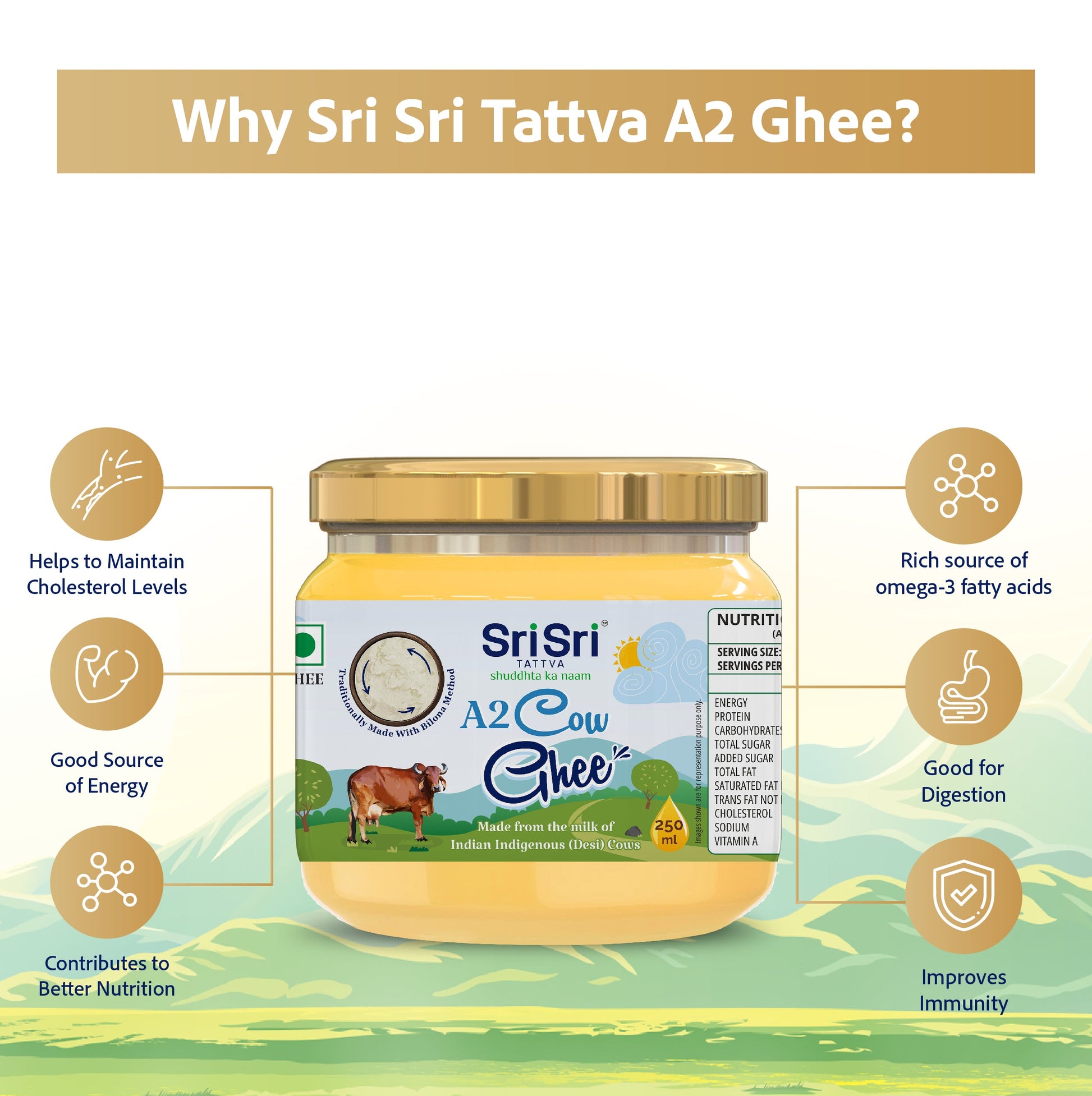 A2 Cow Ghee, 250 ml 250ml