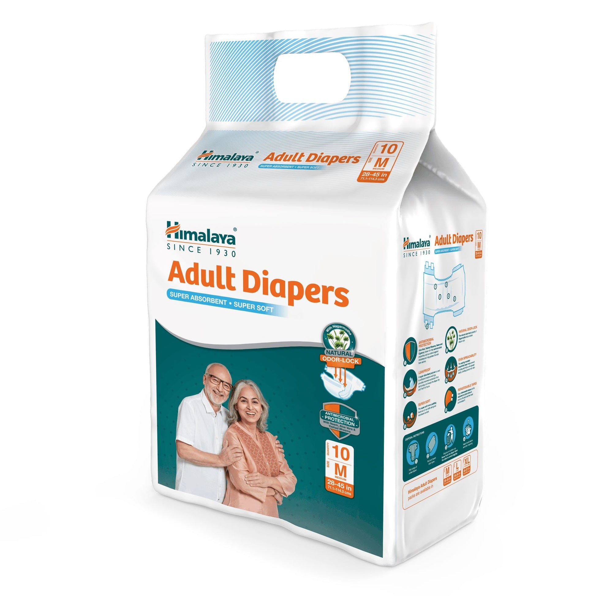 Himalaya Adult Diapers Large - 10s - 38-54in