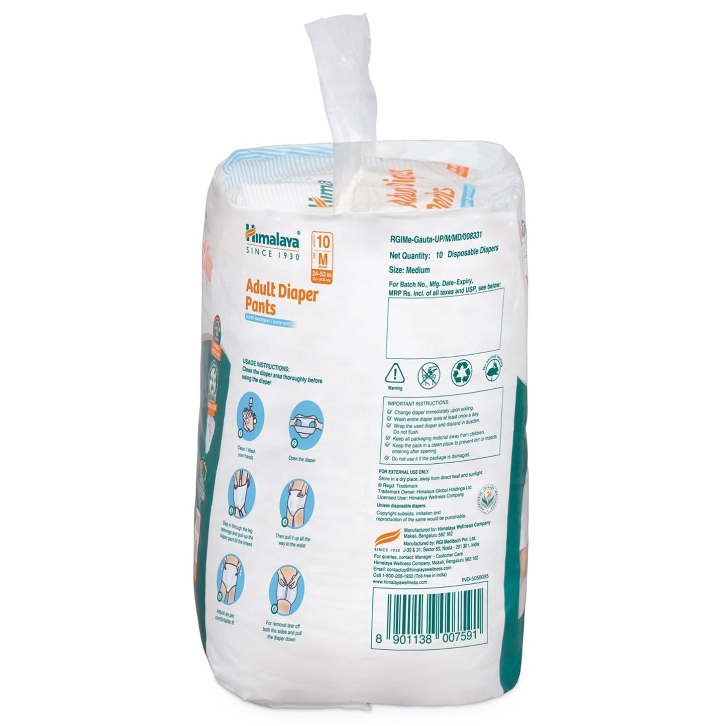 Adult Diaper Pants Extra Large - 10's Pack