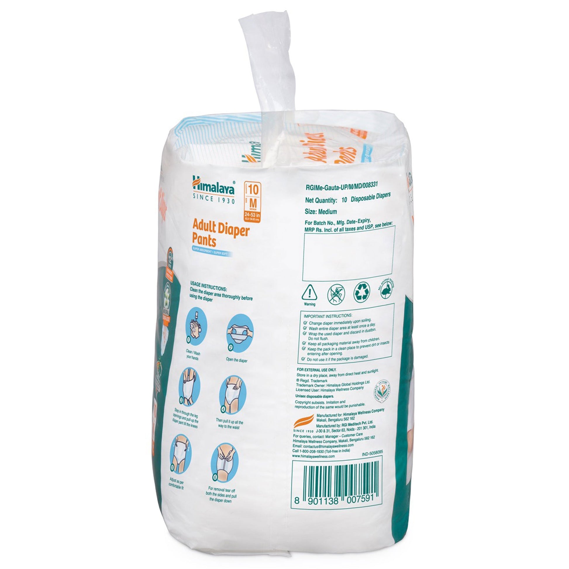 Adult Diaper Pants Large - 10's Pack